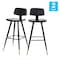 Flash Furniture Black LeatherSoft Barstools with Gold Tips, PK2 AY-S02-BK-GG - alternate 3